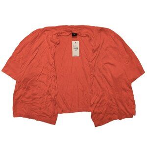 Lane Bryant Women's Orange Lightweight Crop Short Sleeve Cardigan Size 18/20